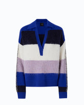 Sweter z mieszanki alpaki w paski -  | Pinko
