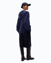 Fully rhinestoned wool-blend cardigan with hood -  | Pinko