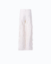 Wide-leg trousers with feathers and rhinestones -  | Pinko