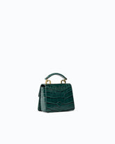 Sac à main Micro Love Bag à anse supérieure en cuir embossé croco avec boucle bijou PINKO Galleria -  | Pinko