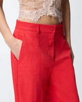 Pantaloni barrel-fit in cotone stretch -  | Pinko