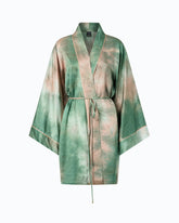 Gradient satin kimono with belt -  | Pinko