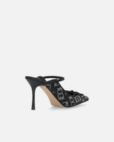 Ciabattine con tacco in satin e strass -  | Pinko