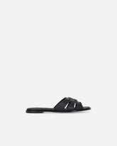 Ciabattine in pelle con logo Love Birds -  | Pinko