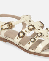 Sandali bassi con cinturini e borchie -  | Pinko