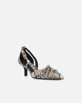 Décolleté con stampa pitone e borchie gioiello -  | Pinko