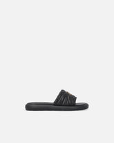 Ciabatte in nappa trapuntata con logo Love Birds -  | Pinko