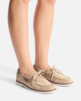 Suede moccasins with jewel details -  | Pinko