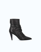 Nappa leather ankle boots with high heel and pointed toe - Black | Pinko