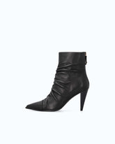 Nappa leather ankle boots with high heel and pointed toe - Black | Pinko