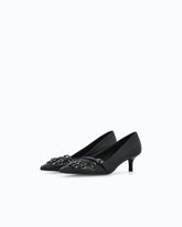 Leather pumps with straps and fringing -  | Pinko