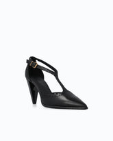 Décolleté T-strap in pelle con tacco alto -  | Pinko