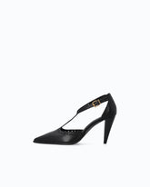 Décolleté T-strap in pelle con tacco alto -  | Pinko