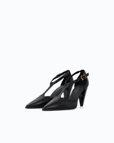 Décolleté T-strap in pelle con tacco alto -  | Pinko