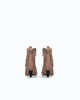 Suede ankle boots with heel and fringing -  | Pinko
