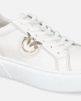 Sneakers flatform con suola alta e logo in metallo -  | Pinko