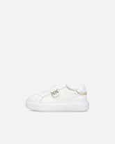 Sneakers flatform con suola alta e logo in metallo -  | Pinko