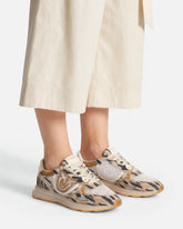 Sneakers with Love Birds logo and animal print -  | Pinko